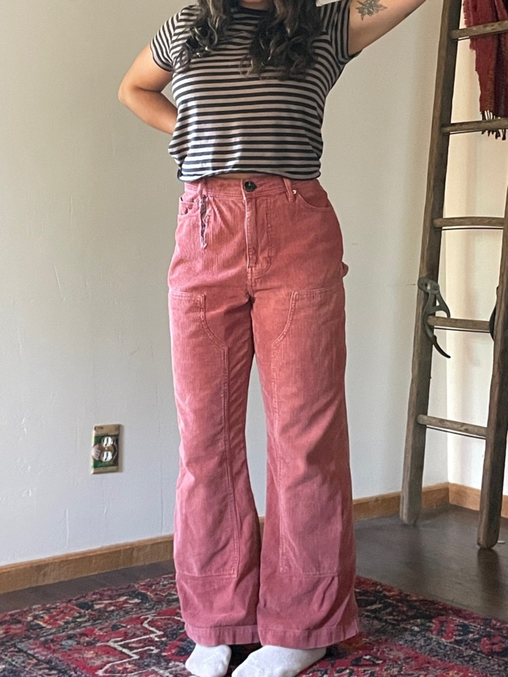 BDG Double-Front Pink Corduroy Pants